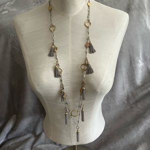 WHBM gold and silver metal  two tier necklace